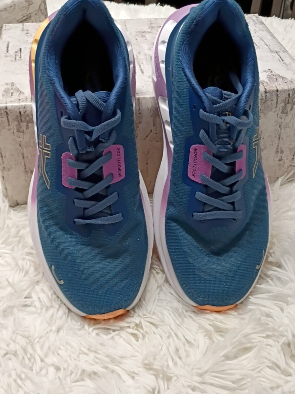 KURU Cloud+ Triple Max Ion Blue & Purple Running Plantar Fascitis Sneakers 9M - Picture 7 of 14